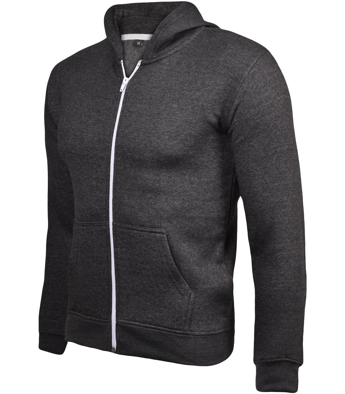 Kids Zip up Hoodie Sweatshirts PE School Jumpers Fleece Hoodies For Boys Girls - Picture 246 of 264