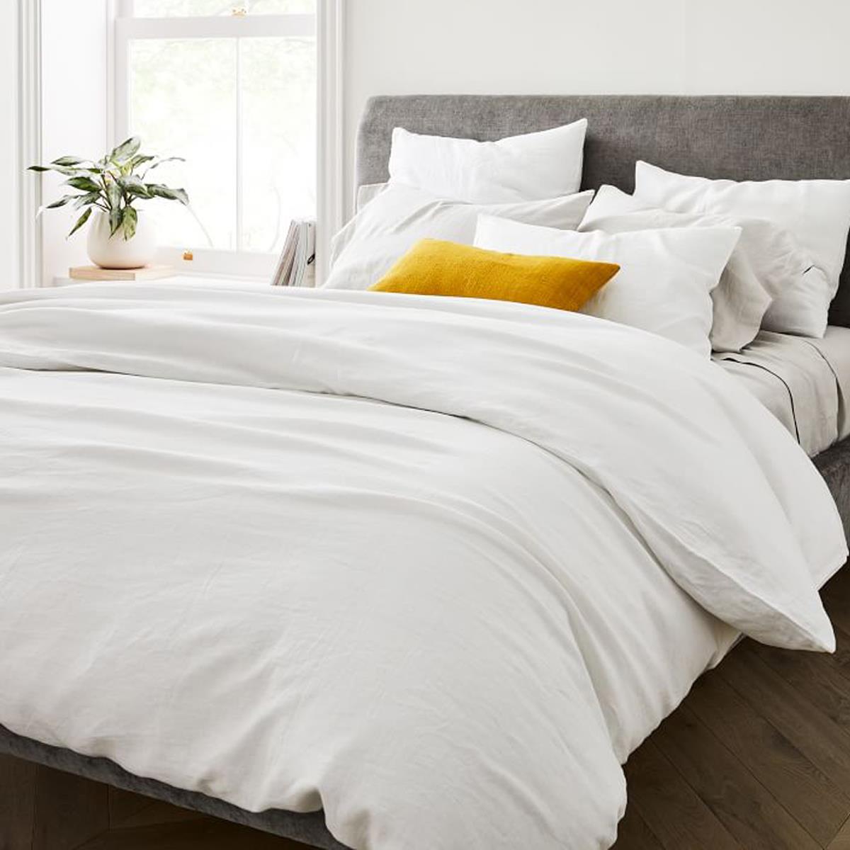 Plain White Single Duvet Cover Single Bedding Set With Fitted Sheet Quilt Cover eBay