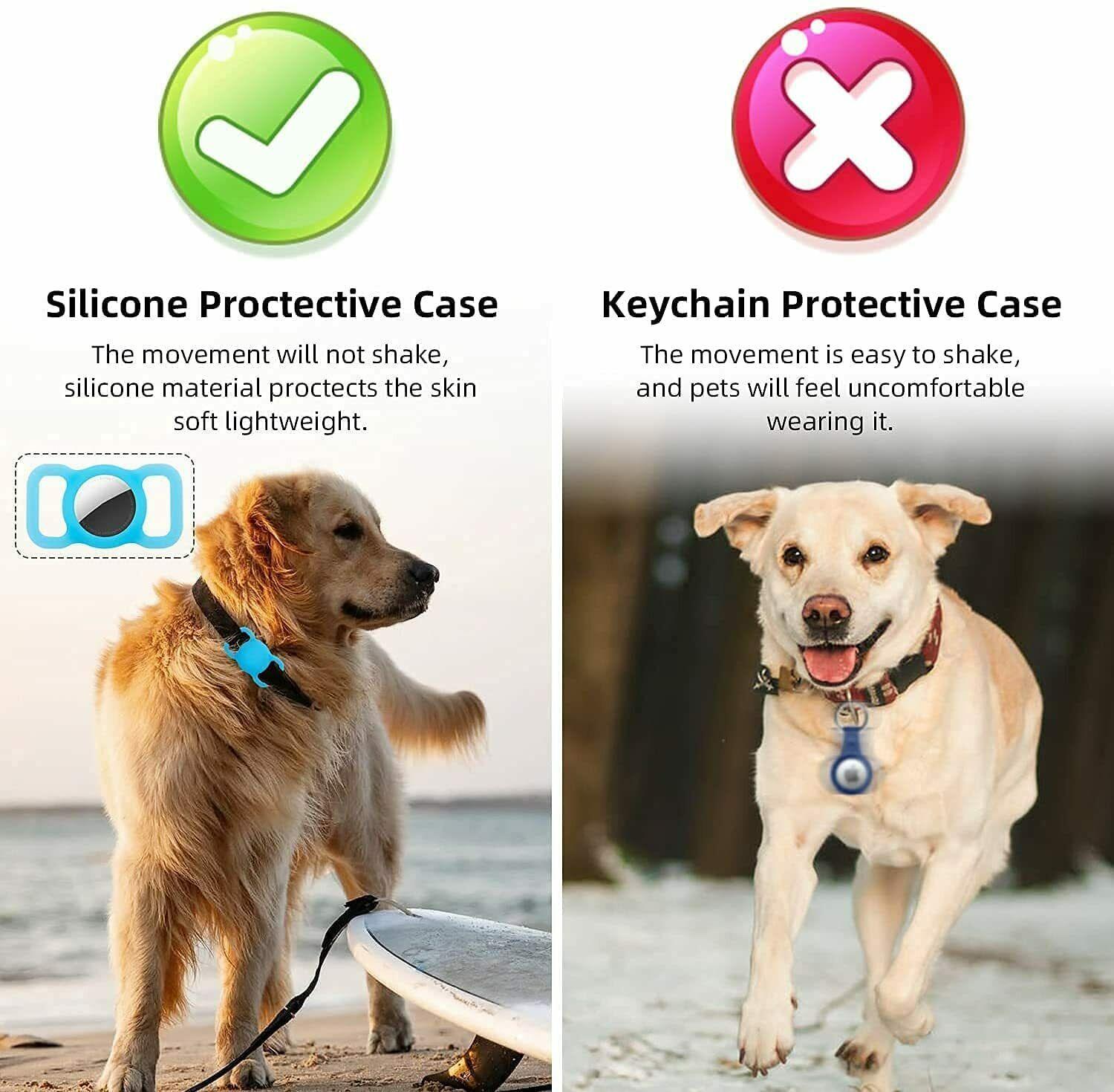 Airtag Tracker Protective Cover Dog Cat Collar Pet Case Silicone Apple