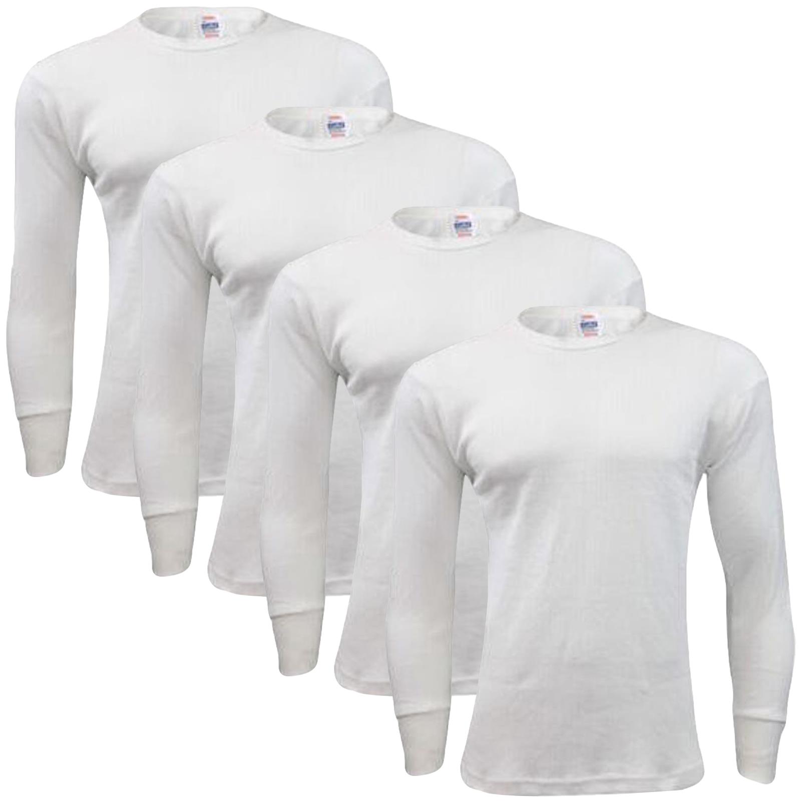 3, 4 Pack Mens Thermal Long Sleeves Shirts Top Winter Warm Long Johns Vest - Picture 29 of 40