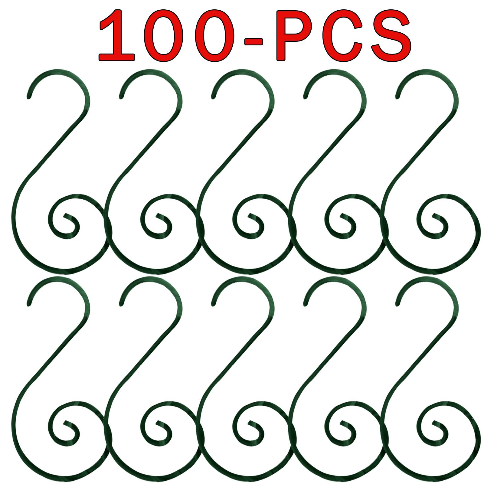 80,100,200 piezas ganchos de metal para árbol de Navidad adorno en forma de S colgador colgante Bauble - Imagen 23 de 58