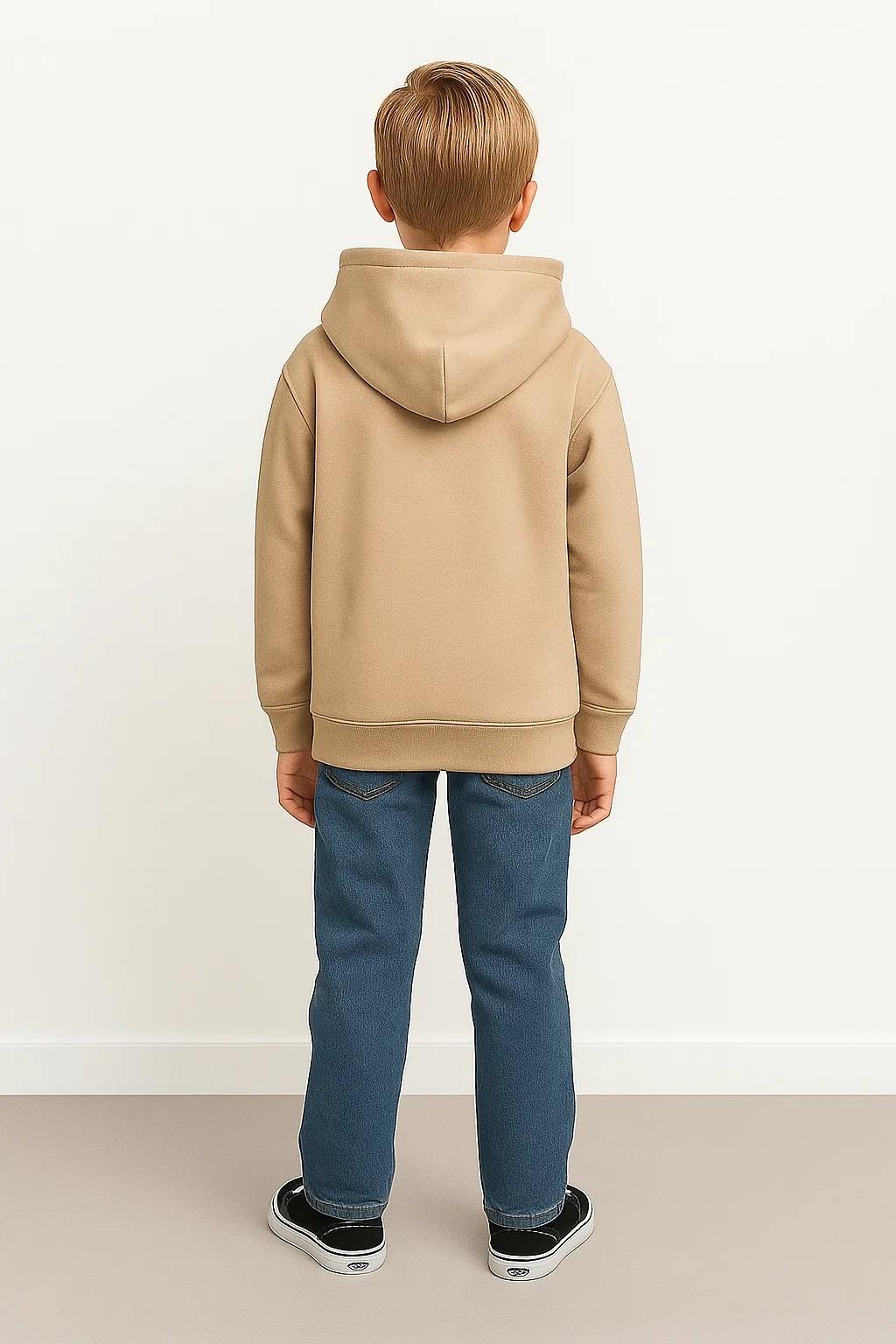 Kids Girls Boys Plain Hooded Jumper Fleece Pullover Hoodie Unisex Sweatshirt - Picture 126 of 128