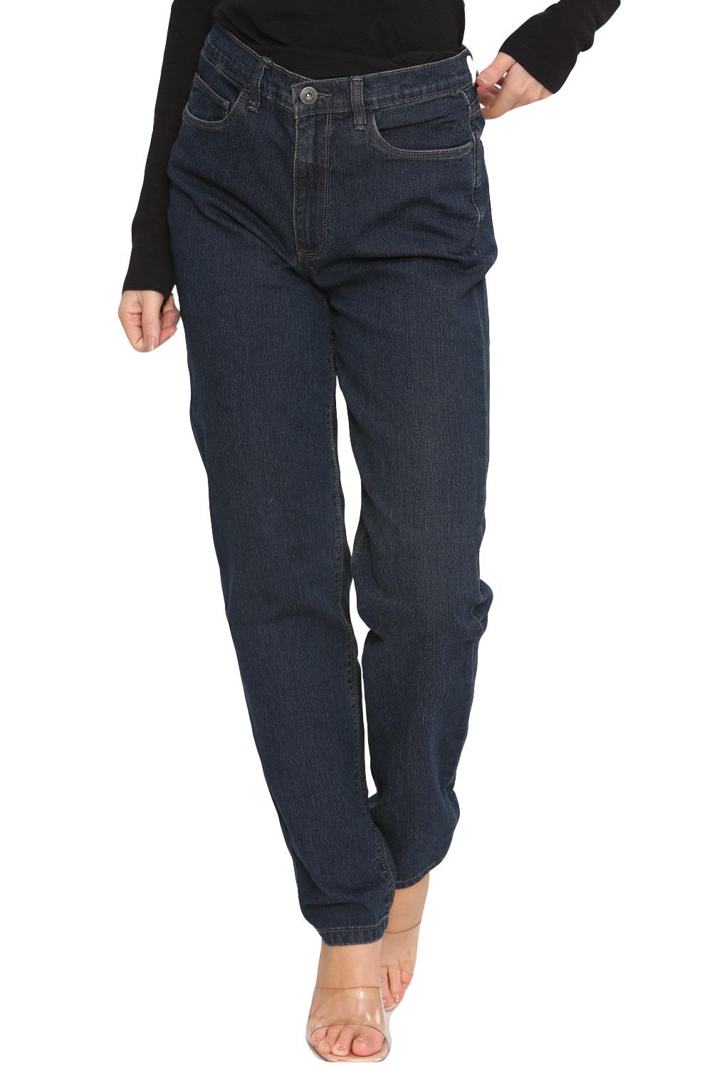 Pantalones de mezclilla elásticos ajustados rectos cintura alta para dama talla 12-28 Reino Unido - Imagen 15 de 43