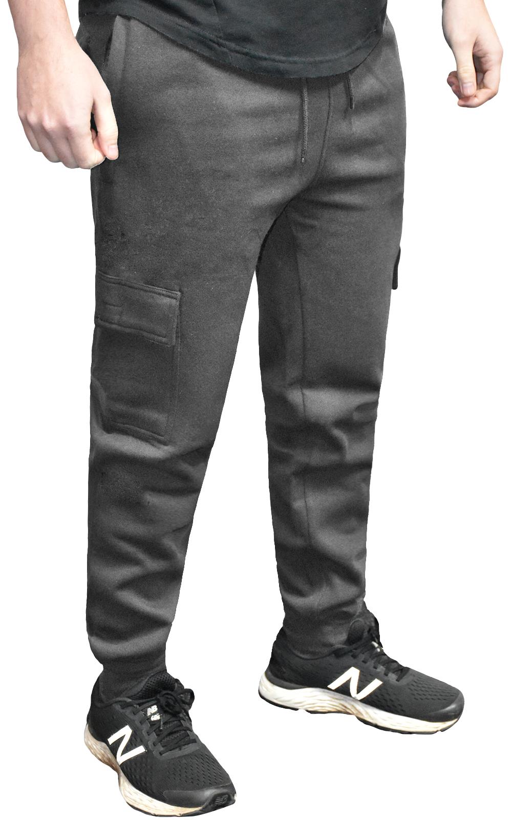 Mens Cargo Jogging Bottoms Fleece Trousers Five-Pocket Casual Gym Joggers S-2XL - Picture 4 of 51