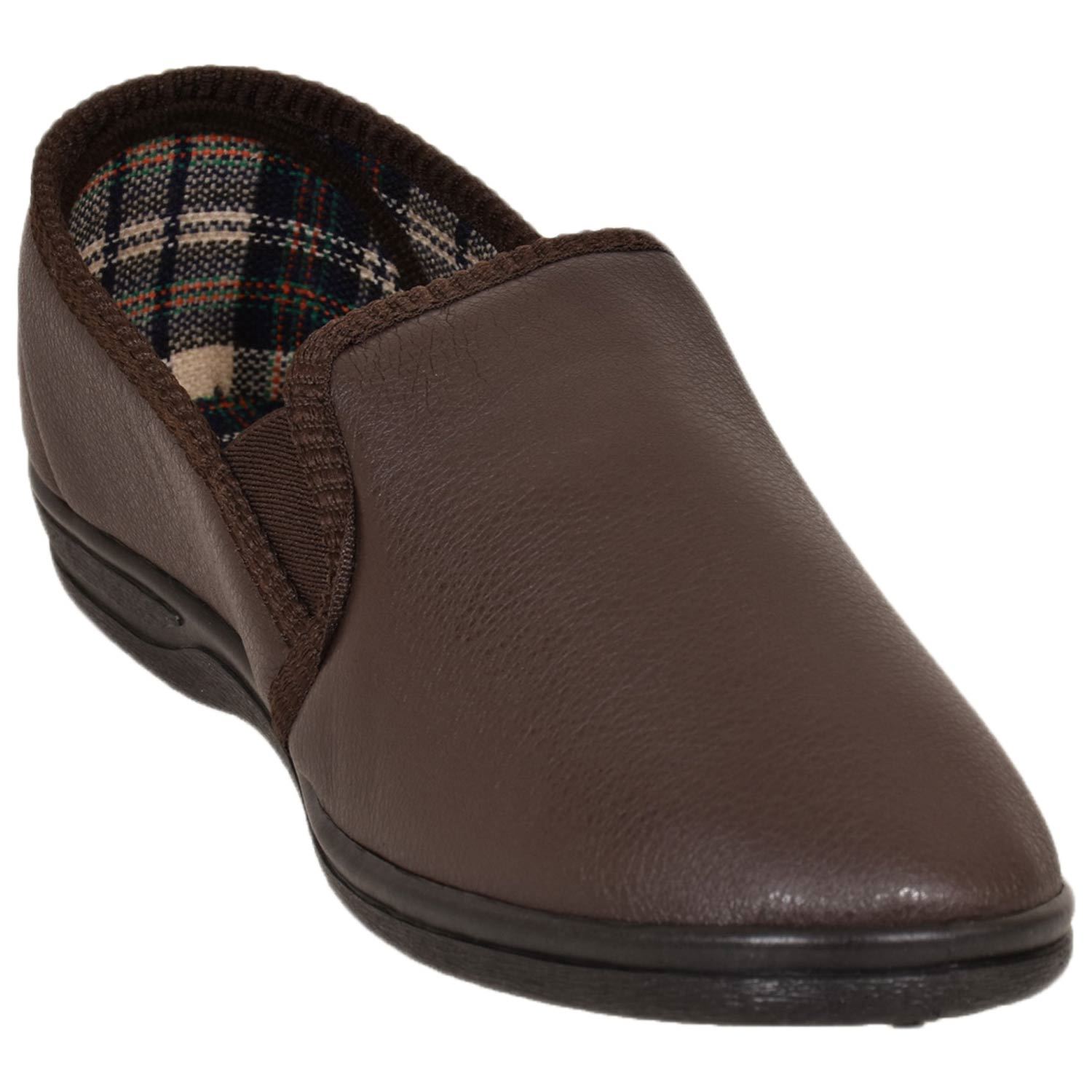 Mens Slippers Comfort Fit Padding Soft Faux Leather Shoes UK Size 714 eBay