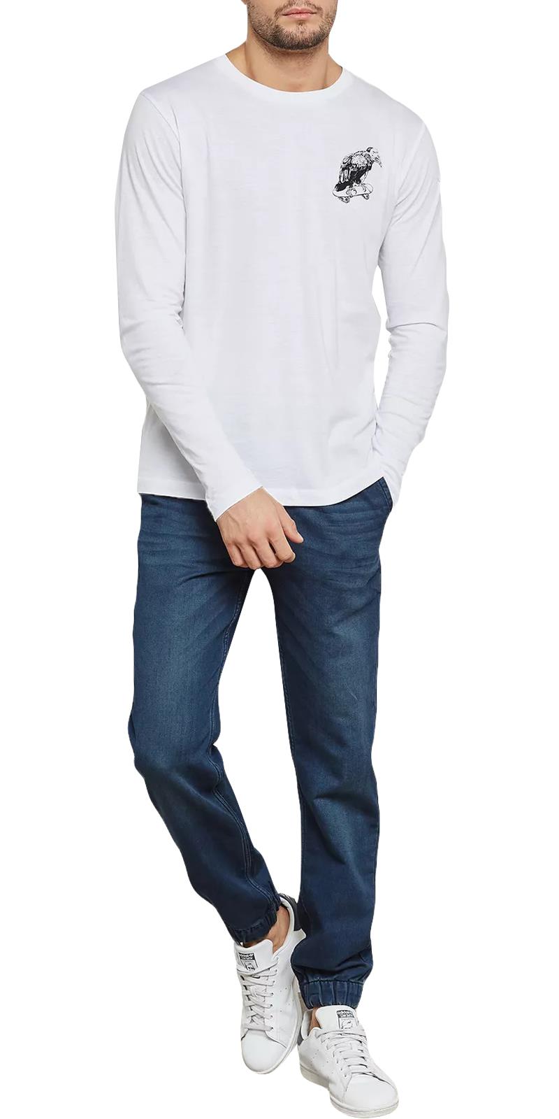 Brave Soul Mens Ribbed T-Shirts Long Sleeve Crew Neck Stretchable Cotton Tee Top - Picture 14 of 17