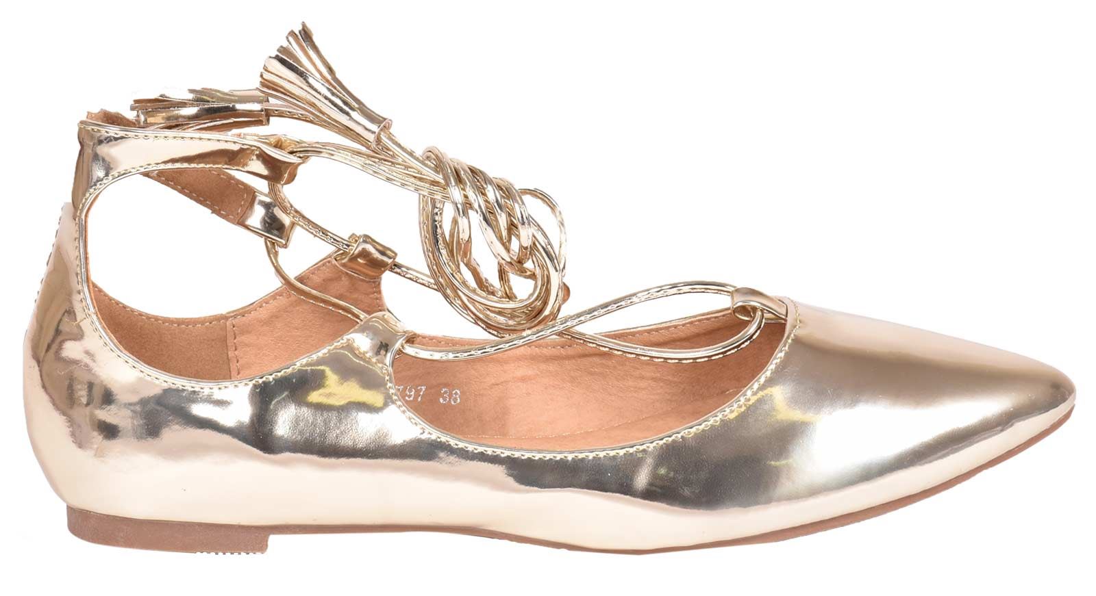 ladies//womens stunning silver flat boat pumps ballet ballerinas size 345678
