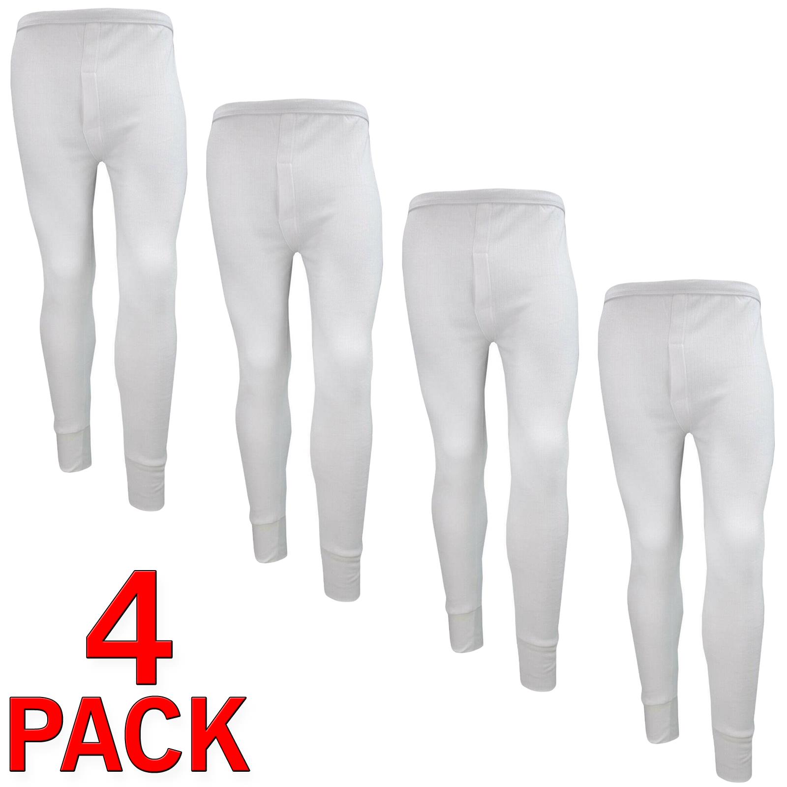 3, 4, 6 Pack Mens Thermal Long Johns Bottoms Winter Warm Underwear Baselayer - Picture 12 of 18