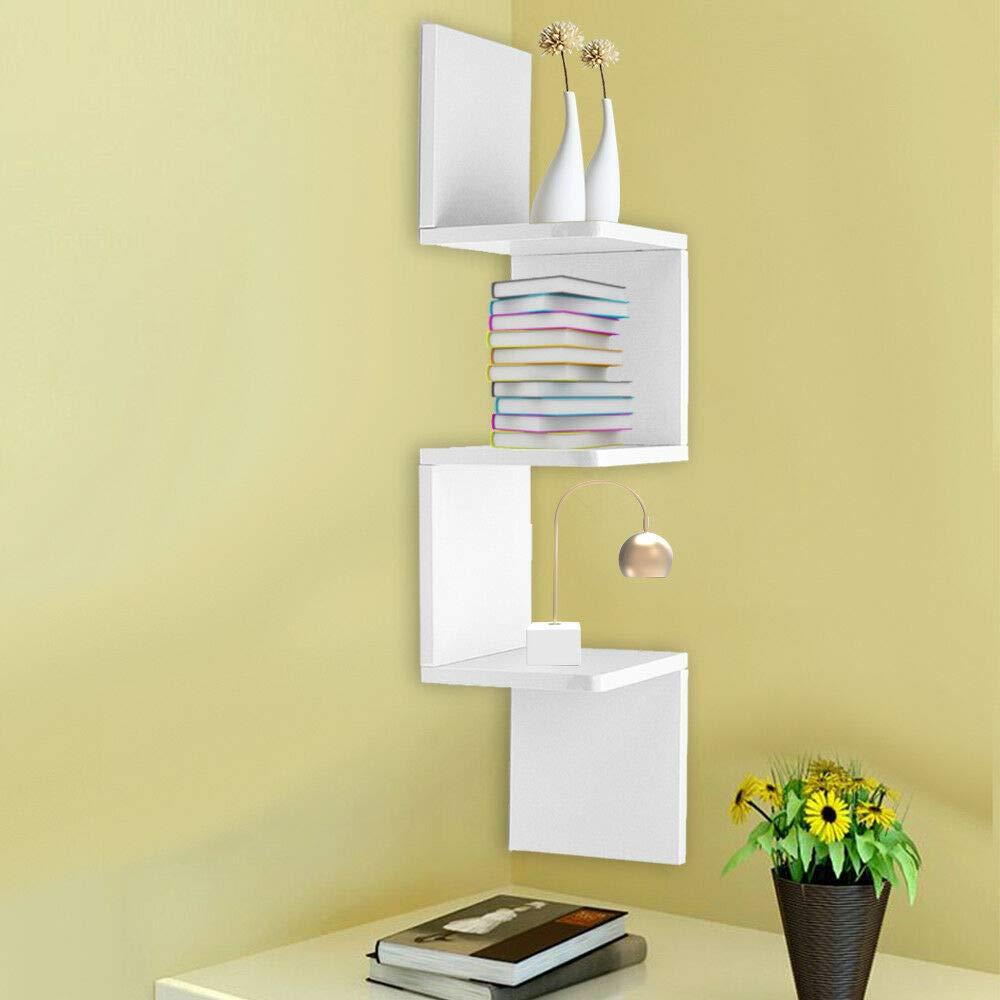 Estantes flotantes de pared de 2/3/5 niveles estante de la Esquina