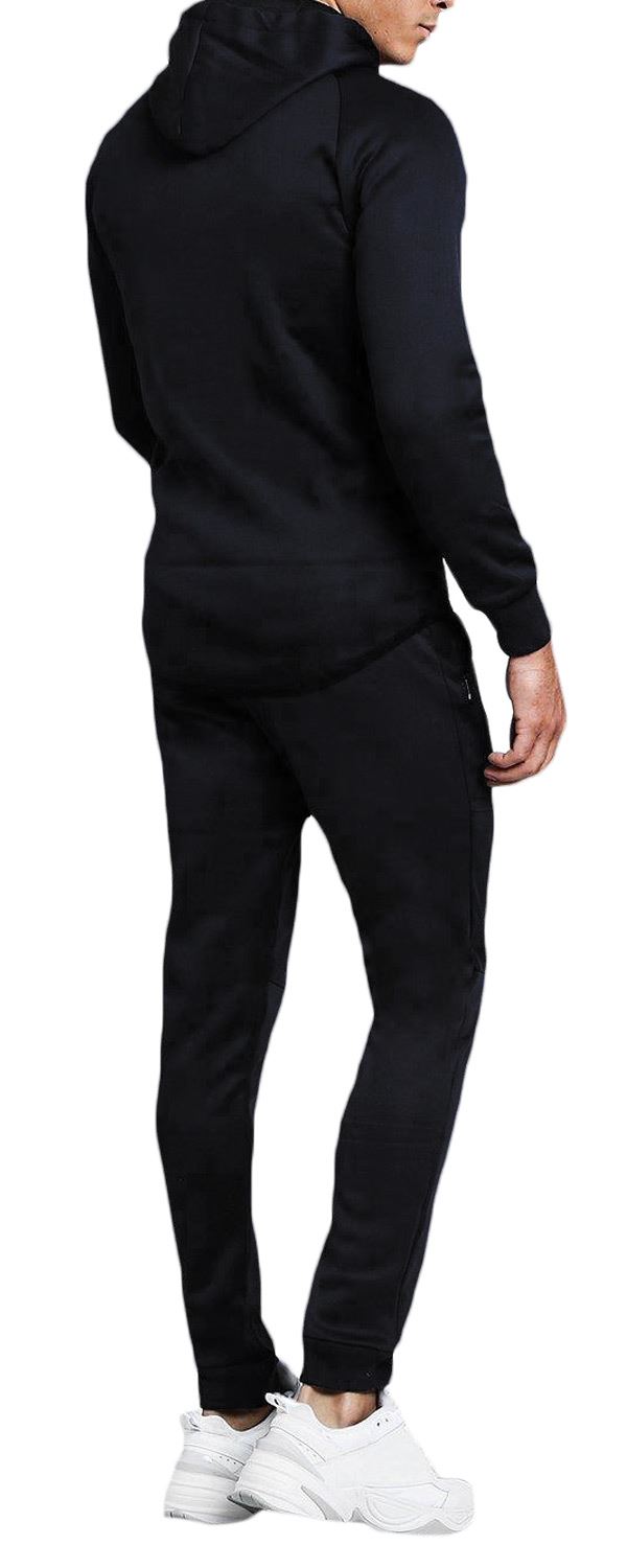 Mens Tracksuits Zip Hoodie Jogging Suit Bottoms Gym Trousers Sports Workout Elasticated Joggers Running with Pockets Sweatshirt Top Slim Fit Casual Wear