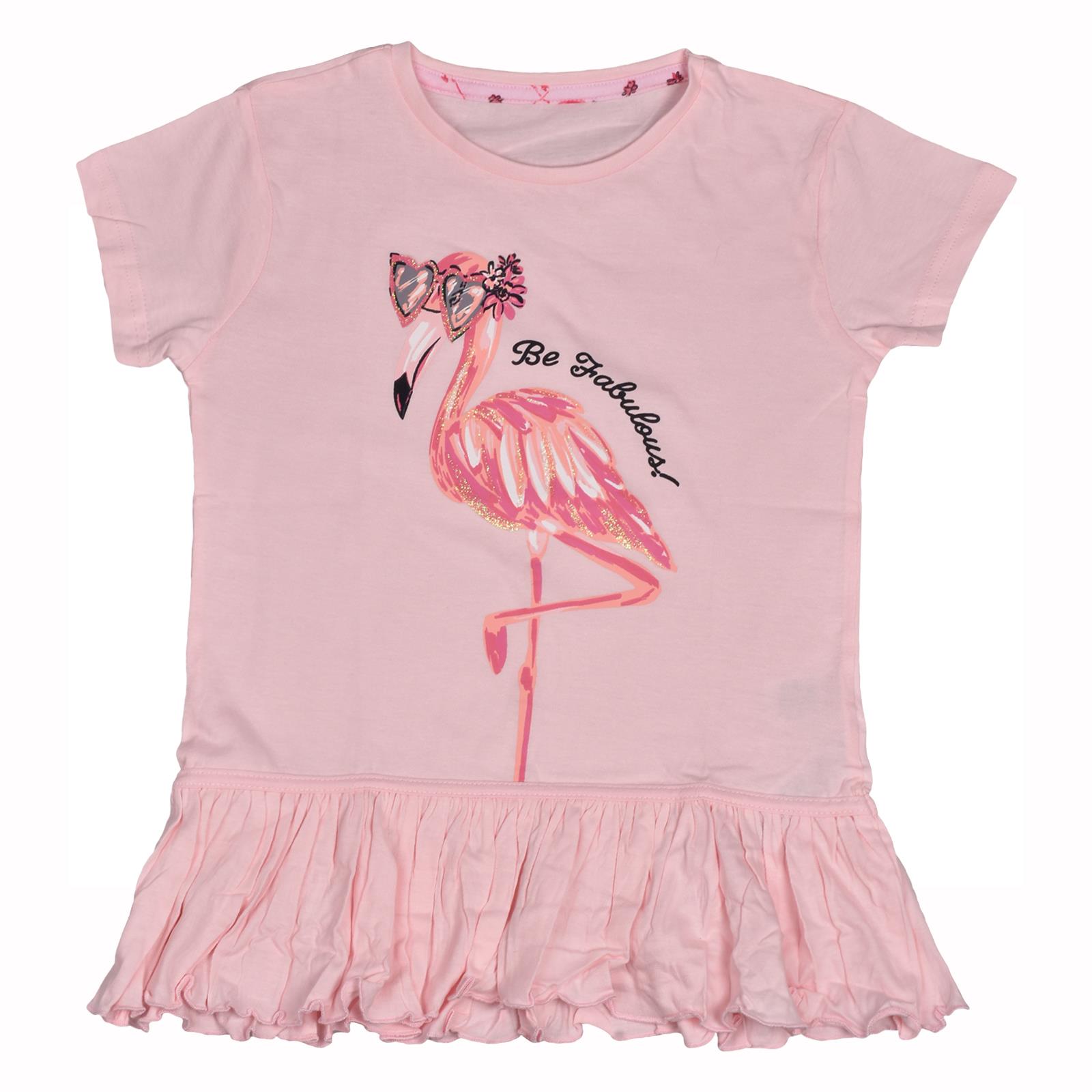 Girls Pyjamas Set Cotton Summer Short Sleeve Kids T-shirt Printed Pjs Nightwear - Picture 5 of 12