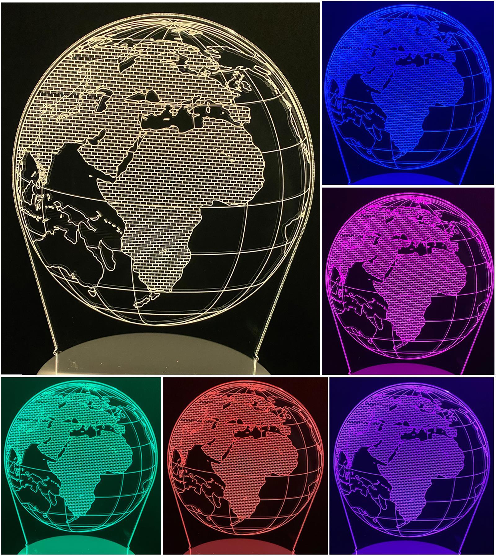 4Pack 3D LED Illusion Table Lamp Kids Gift Night Light Changing Colours Lights - Picture 18 of 21
