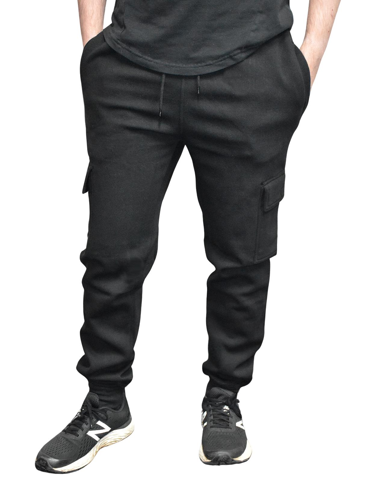 Mens Cargo Jogging Bottoms Fleece Trousers Five-Pocket Casual Gym Joggers S-2XL - Picture 12 of 51