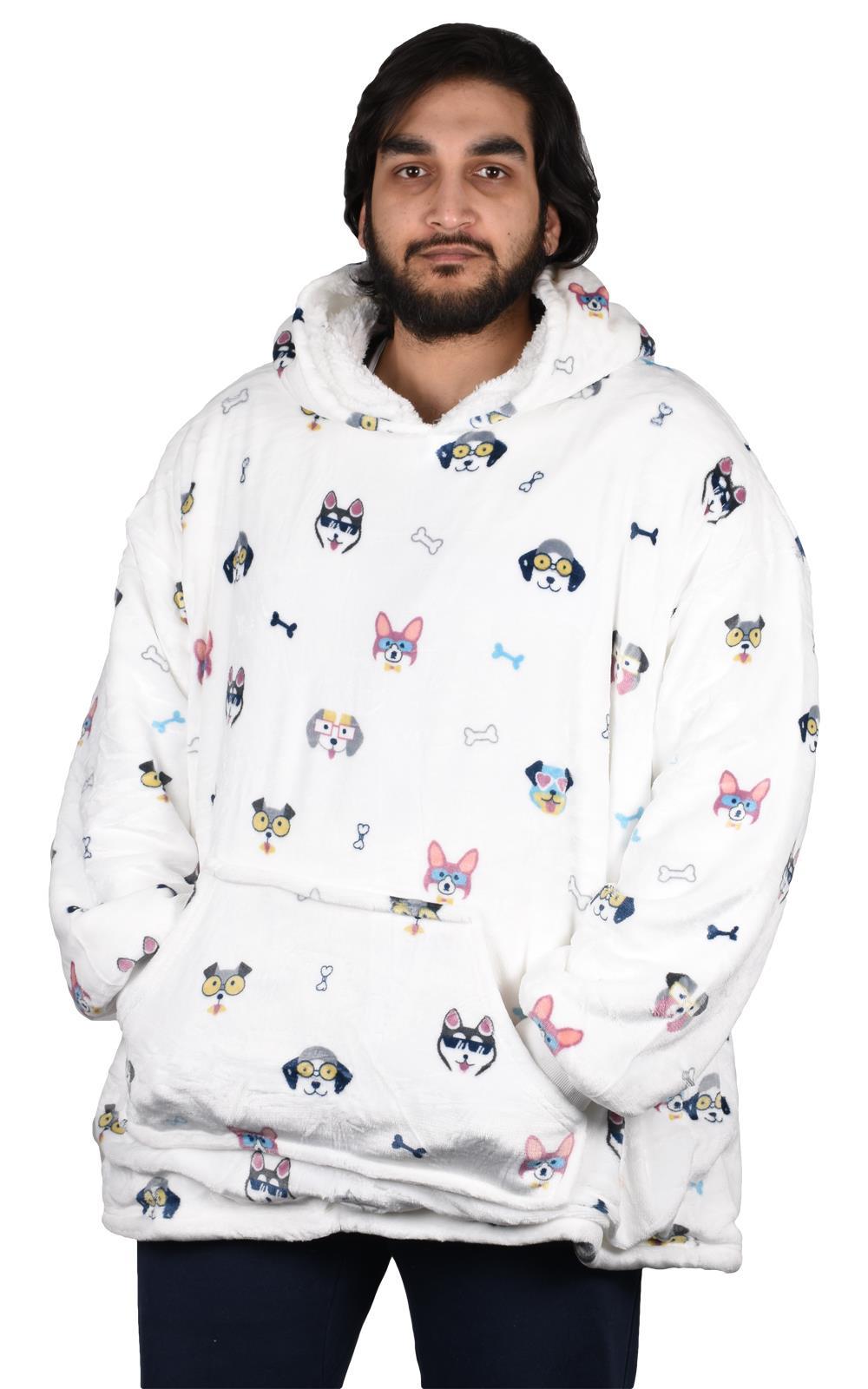 Hoodie Blanket Adult Oversized Sweatshirt Sherpa Fleece Big Hooded Ultra Plush - Picture 112 of 353
