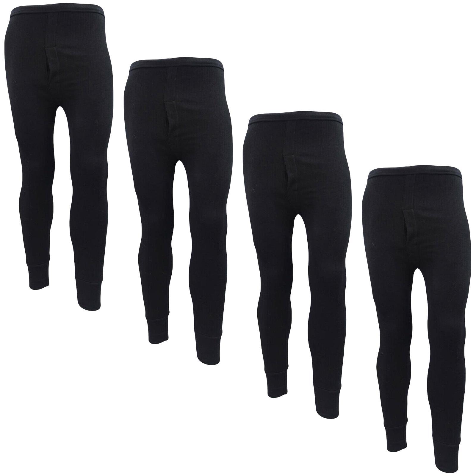 3, 4, 6 Pack Mens Thermal Long Johns Bottoms Winter Warm Underwear Baselayer - Picture 8 of 18