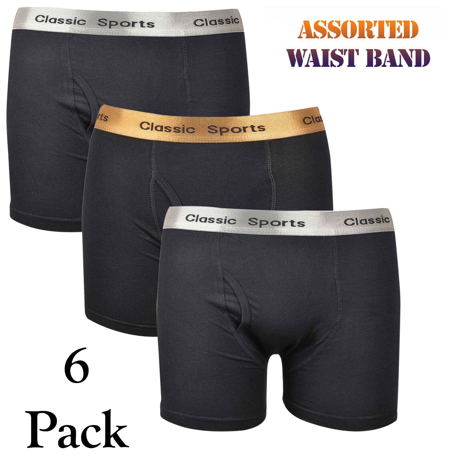 Mens Boxer Classic Sports Rib Shorts Underwear Underpants Trunks 3-12 Pack S-2XL - Picture 7 of 30