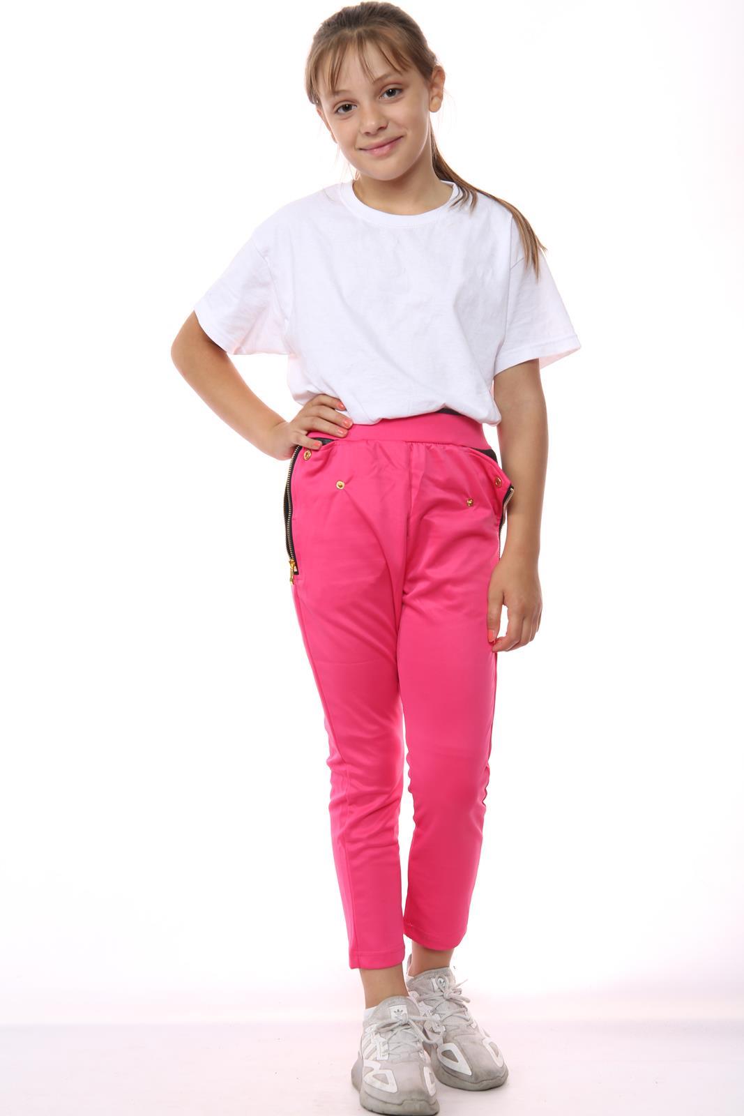 Kids Girls Tracksuit Zip Up Jacket Casual Sports Jogging Bottoms Activewear Set - Picture 13 of 16
