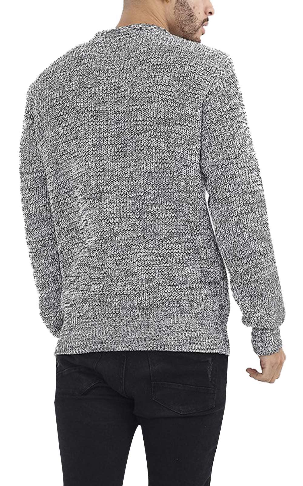 Brave Soul Mens Cable Knit Fisherman Knitted Jumper Weave Warm Pullover Sweater - Picture 16 of 51