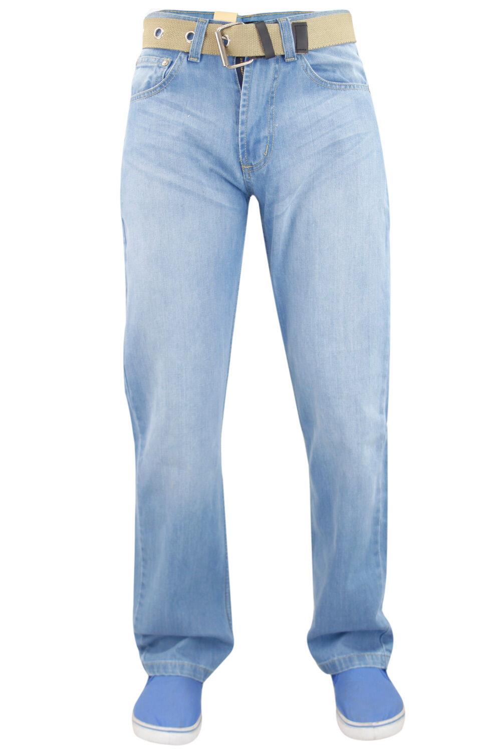 Mens Denim Jeans Regular Fit Straight Leg Cotton Pants Trousers Big & Tall Sizes - Picture 22 of 32