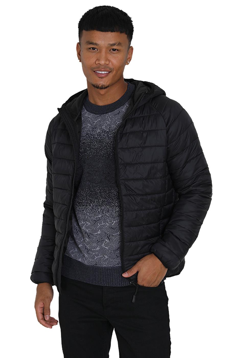 Mens Winter Jacket Warm Padded Puffer Bubble Down Coat Quilted Zip Outwear - Picture 8 of 19