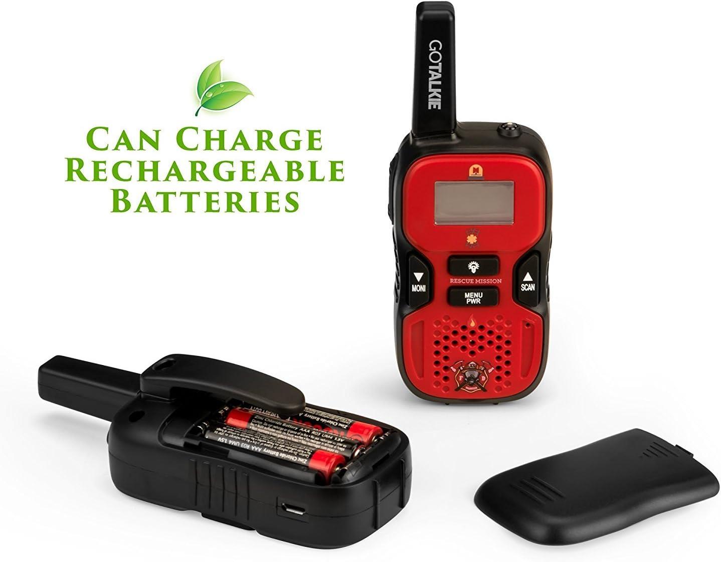 2x Kinder Walkie Talkies große Reichweite 2-Wege Radio LCD Bildschirm Taschenlampe 4 Platten - Bild 6 von 8