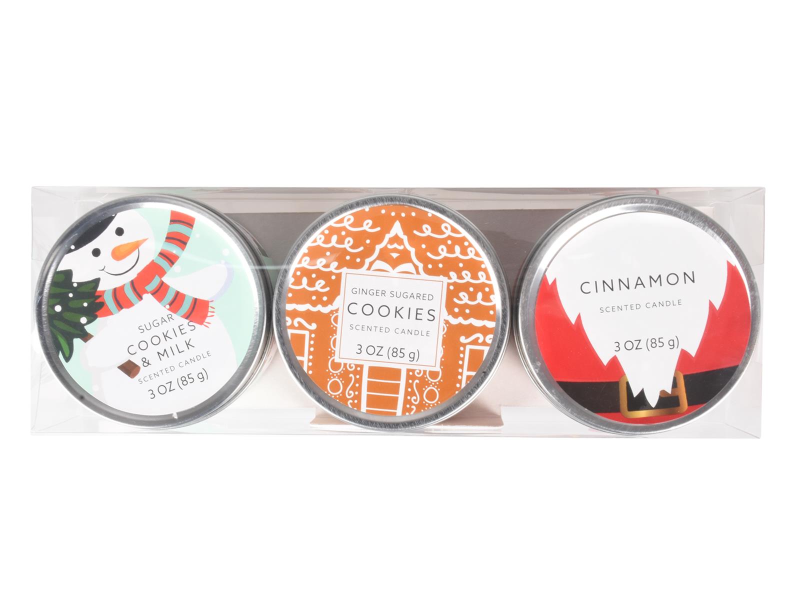 Scented Candles New Set of 3 Festive Christmas Decorative Tin Xmas Gift set - Picture 91 of 99