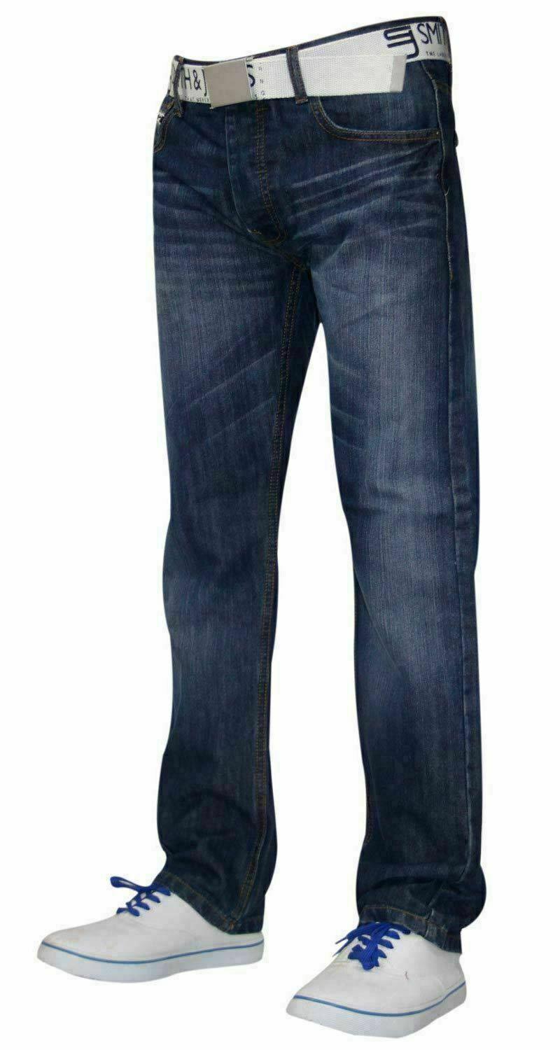 Pantalones de mezclilla Smith and Jones para hombre de ajuste regular cintura recta 36 32 34 - Imagen 13 de 17