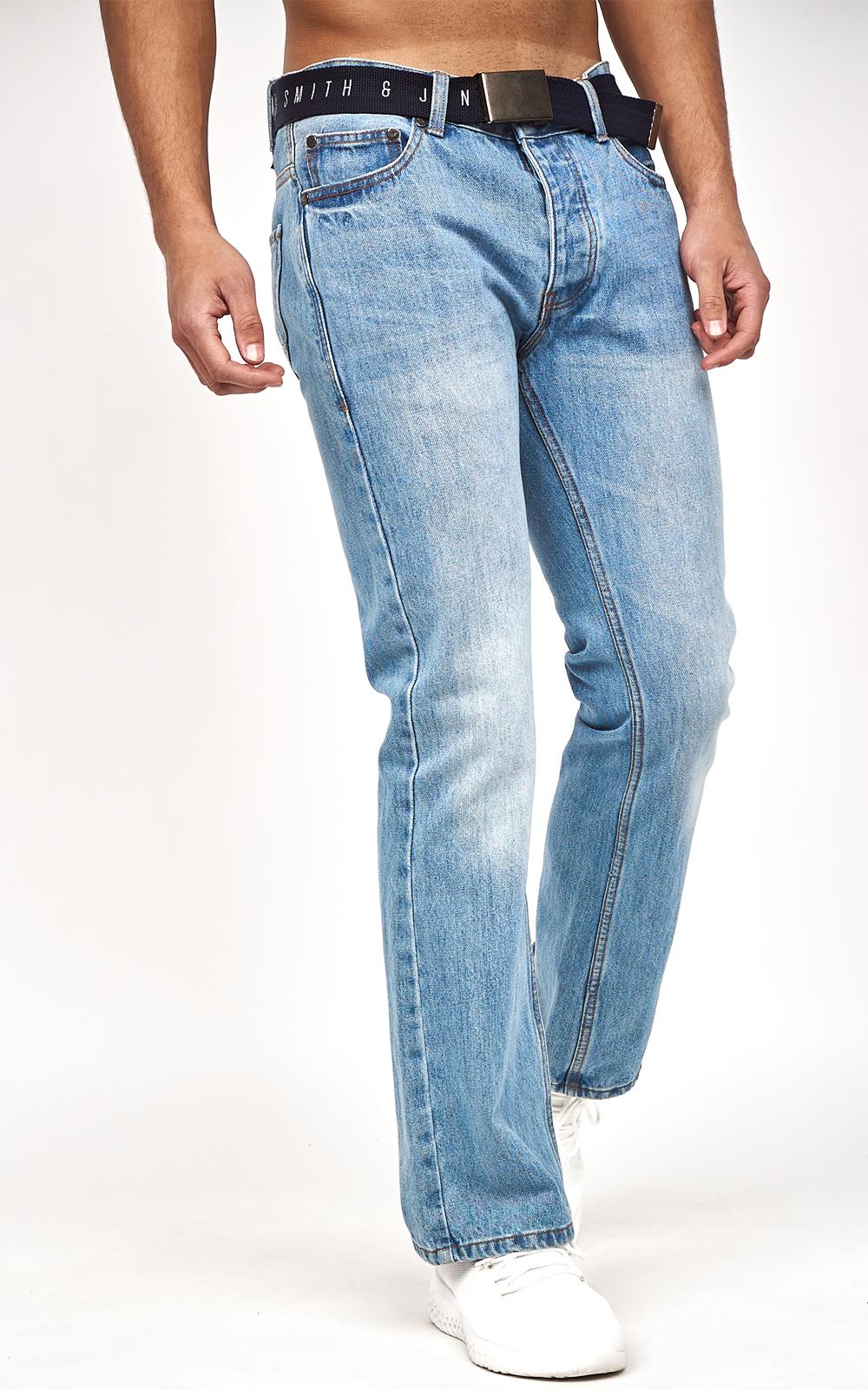 Pantalones de mezclilla regulares de diseñador Smith and Jones para hombre 28-48 - Imagen 17 de 25