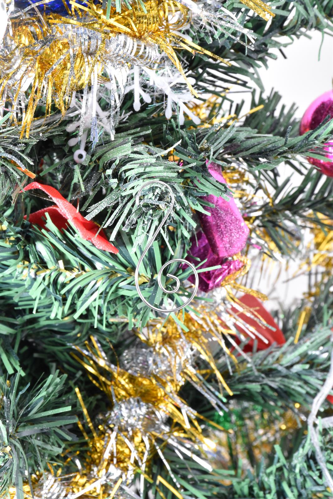 80,100,200 piezas ganchos de metal para árbol de Navidad adorno en forma de S colgador colgante Bauble - Imagen 56 de 58