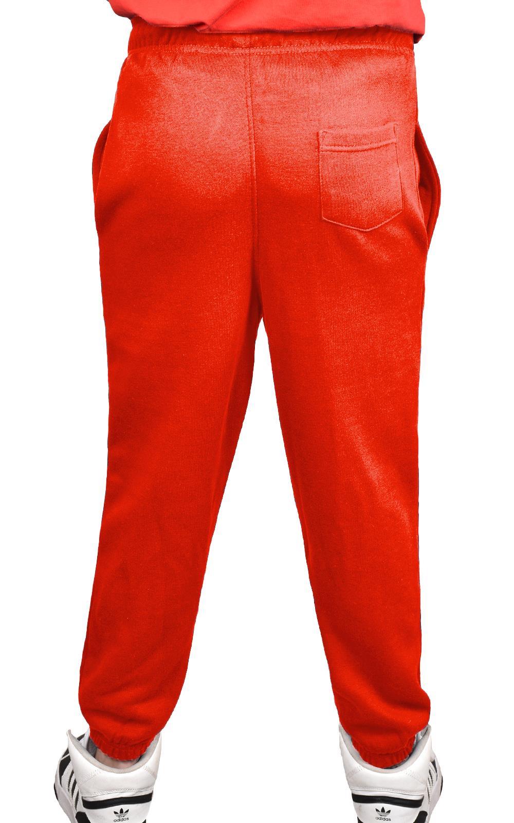 Jogging Bottoms Pack of 2 Kids Boys Girls Warm Fleece PE Plain Tracksuit Joggers - Picture 54 of 62