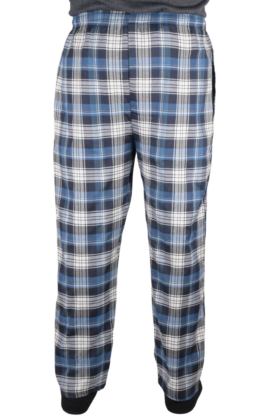 Paquete de 2 pantalones de pijama para hombre tejidos a cuadros de algodón ropa de dormir a cuadros pantalones de salón - Imagen 13 de 33