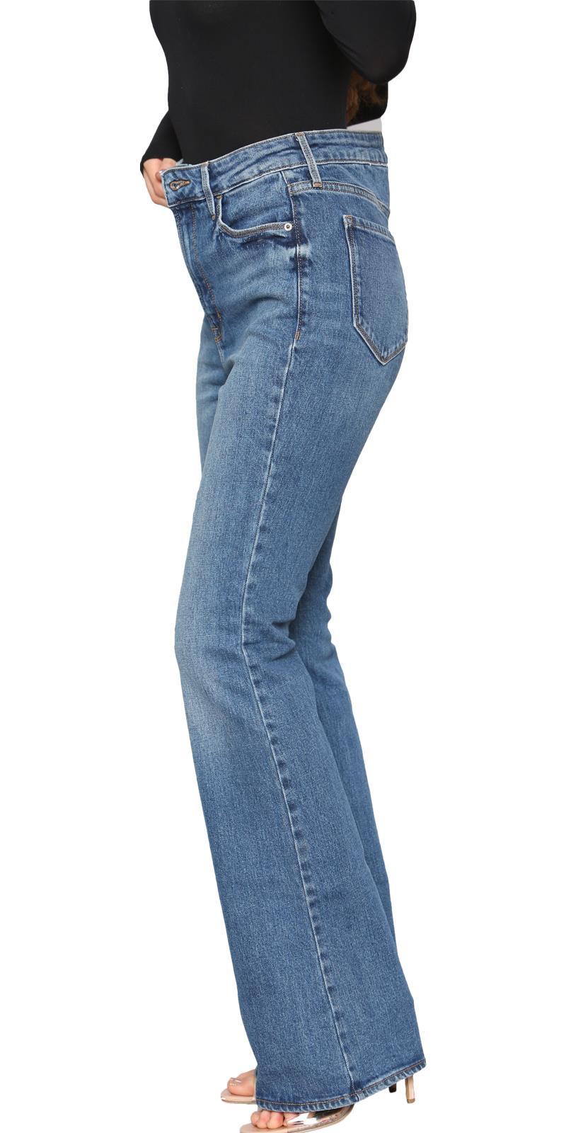 Pantalones de mezclilla para mujer Bootcut elásticos tiro medio acampanados pantalones largos pantalones talla 6-30 - Imagen 60 de 62