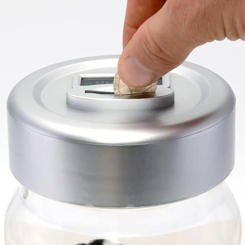 Digital Coin Counter With LCD Display Money Saving Jar Box Counter