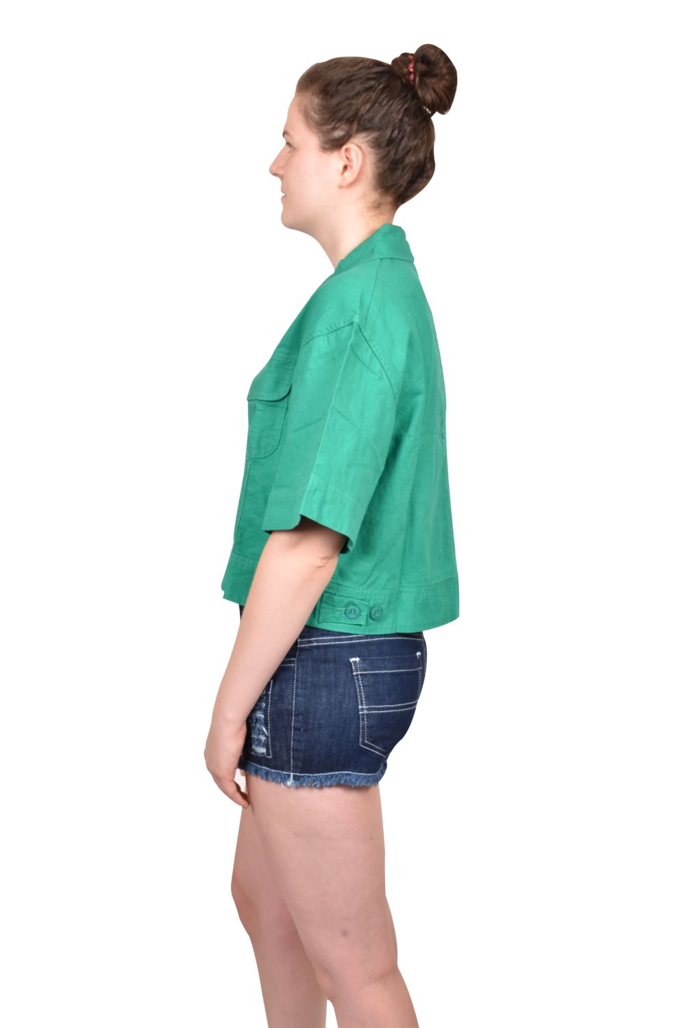 Womens Premium Jacket Casual Ladies Trendy Stylish Front Pockets Cropped Top S-L - Picture 14 of 21