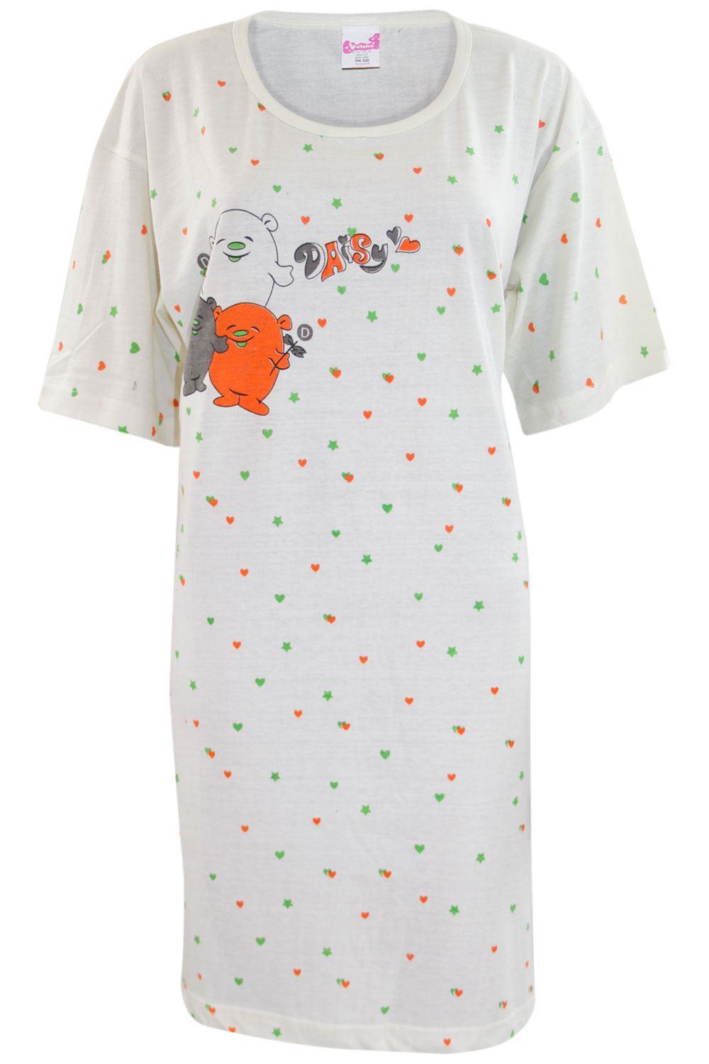 5 Pack Nightdress Nightie Women Cotton Ladies Short Sleeve Nightshirt Nightwear - Picture 33 of 59
