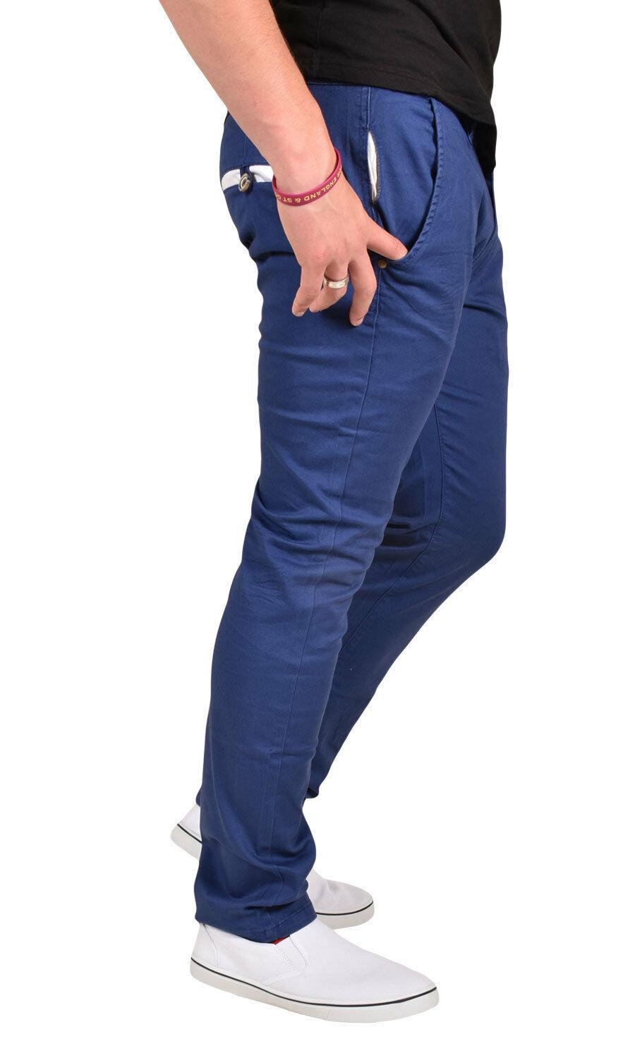 Mens Chino Trousers Regular Fit Stretch 