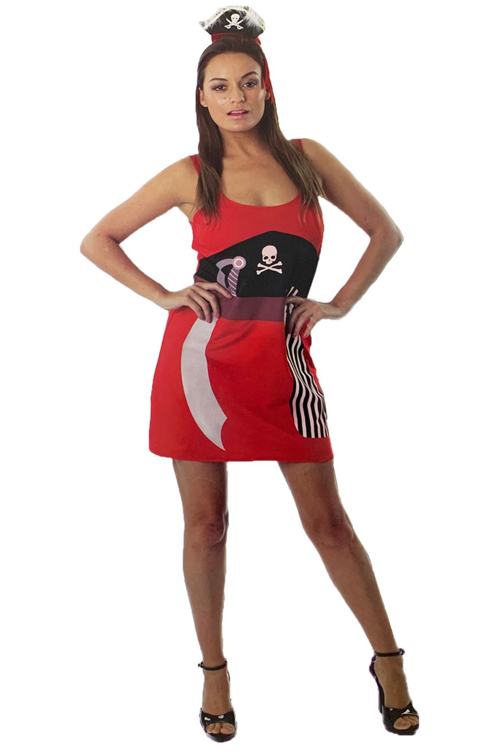Woman Police Costume Halloween Pirate Fancy Costumes Party Pirate Mad Dress - Picture 5 of 5