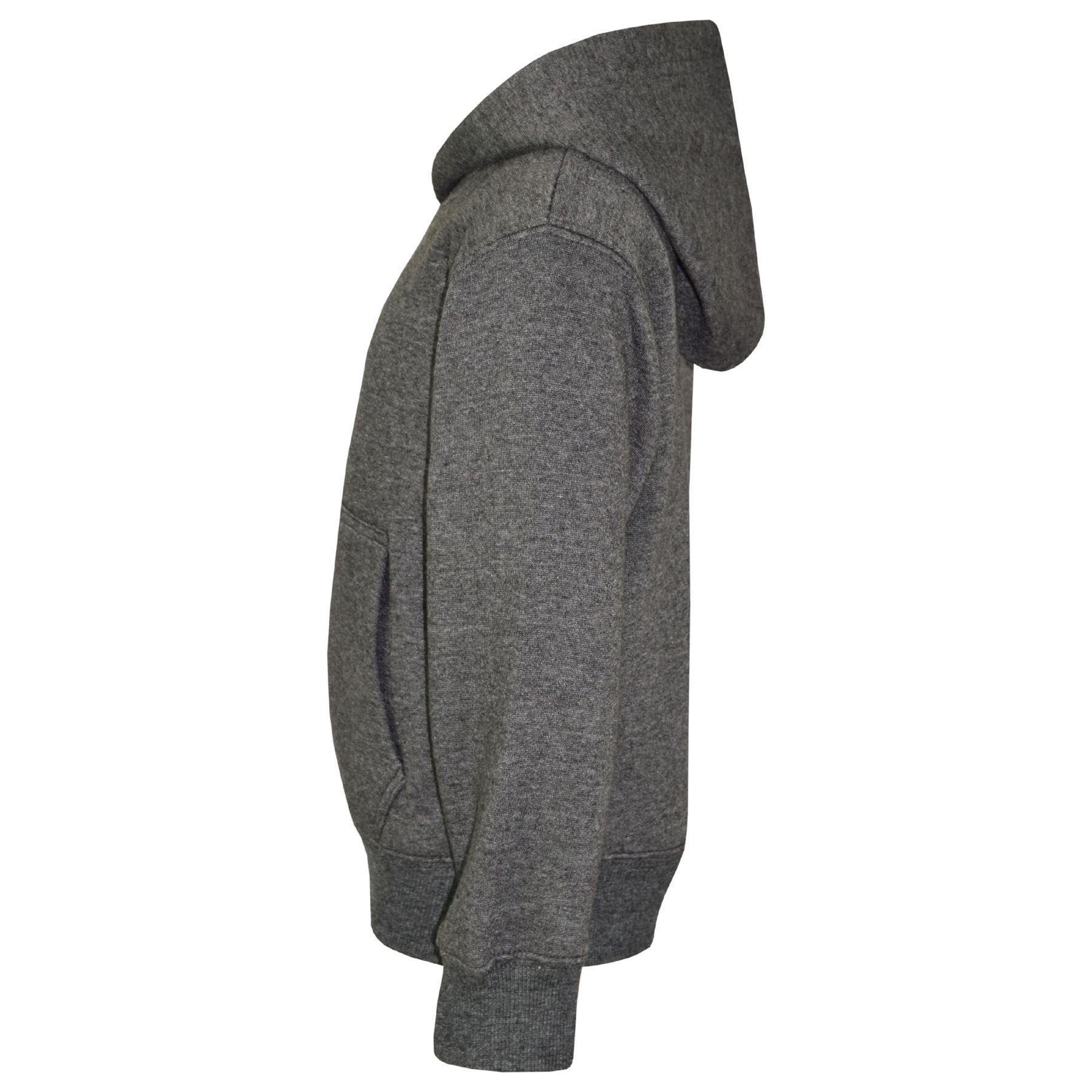 Kids Girls Boys Plain Hooded Jumper Fleece Pullover Hoodie Unisex Sweatshirt - Picture 93 of 128