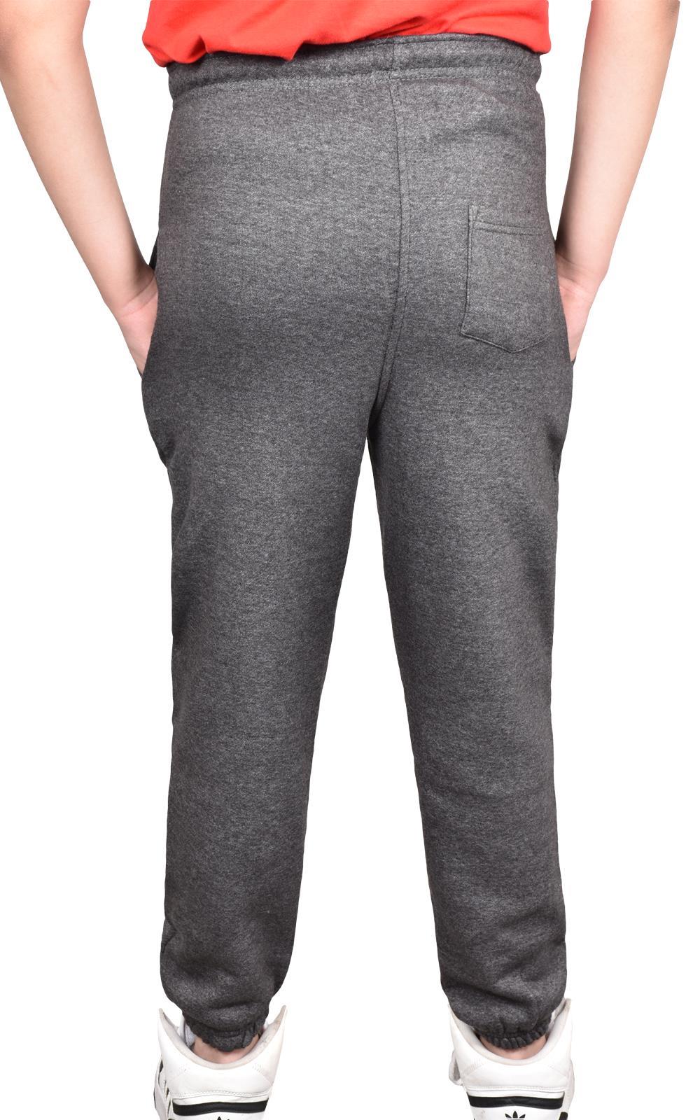Jogging Bottoms Pack of 2 Kids Boys Girls Warm Fleece PE Plain Tracksuit Joggers - Picture 24 of 62