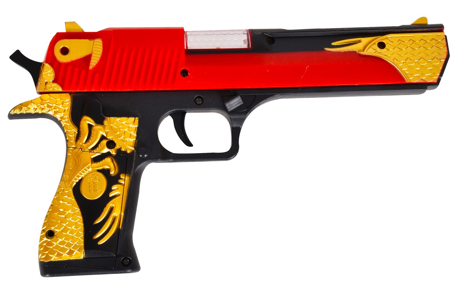 kids Flashing Gun Golden Eagle Pistol Toy With Light Sound & Vibration