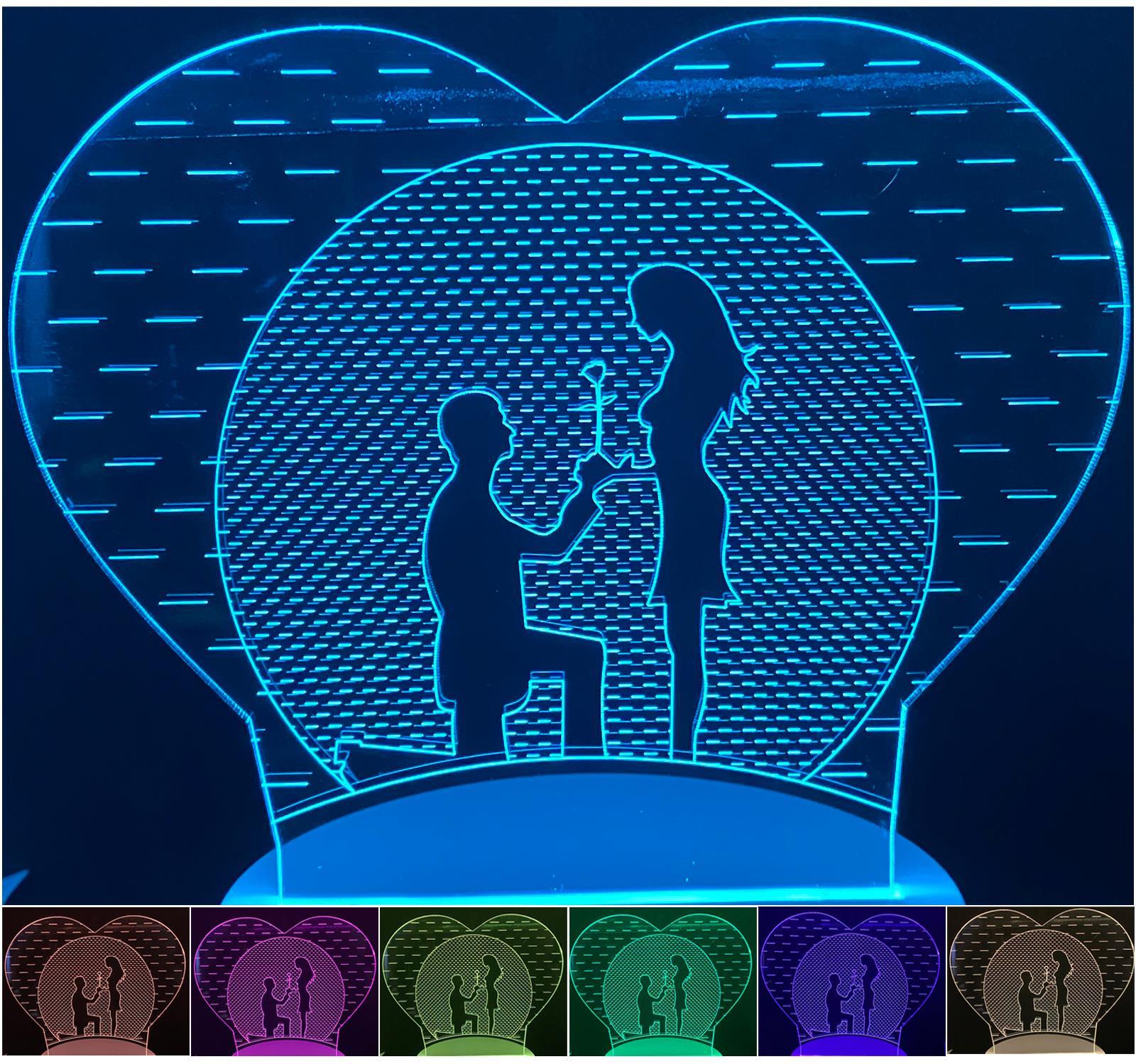 4Pack 3D LED Illusion Table Lamp Kids Gift Night Light Changing Colours Lights - Picture 21 of 21