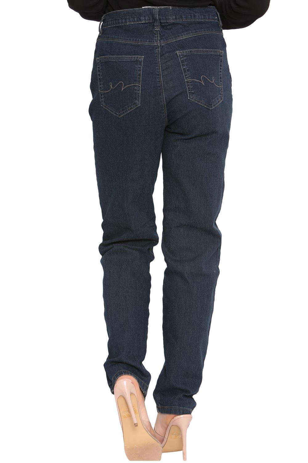 Pantalones de mezclilla elásticos ajustados rectos cintura alta para dama talla 12-28 Reino Unido - Imagen 26 de 43