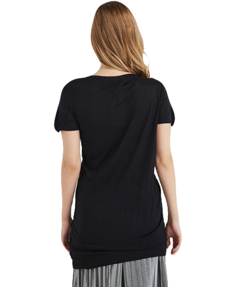 Mujer Verano Camiseta Larga Cordón Liso Mangas Cortas Blusa Informal Camiseta Prendas para el torso - Imagen 16 de 24
