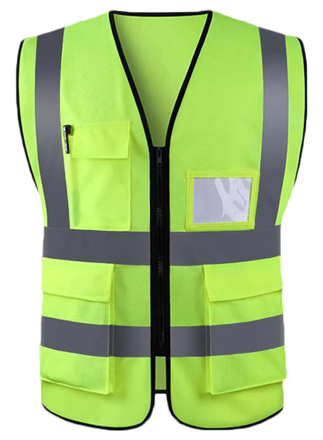 Hi Vis Safety Vest High Visibility Waistcoat With Pockets Yellow Orange