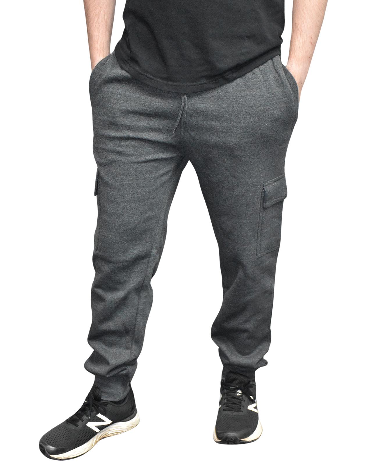 Mens Cargo Jogging Bottoms Fleece Trousers Five-Pocket Casual Gym Joggers S-2XL - Picture 22 of 51