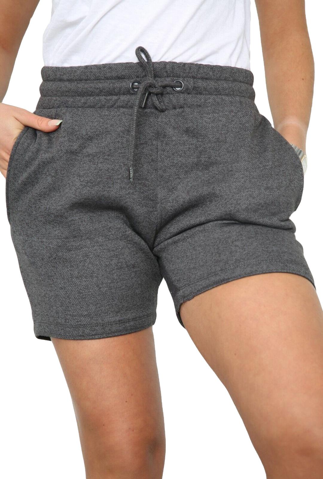 Ladies Shorts Summer Gym Sweat Fleece Tie Elasticated Waist Cycling Pants S-XL - Picture 5 of 21