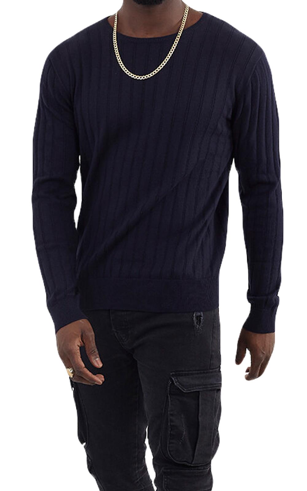 Men Jumper Brave Soul Knitted Light Knit Pullover 100% Cotton Warm Top - Picture 2 of 7