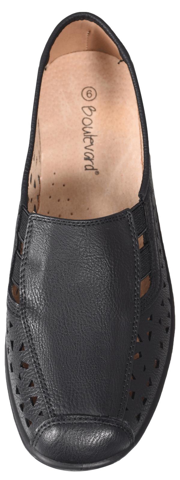 Ladies Slip on Casual Cut Out Side Gusset Flat Comfort Summer Shoes Size UK 3-9 - Picture 8 of 13
