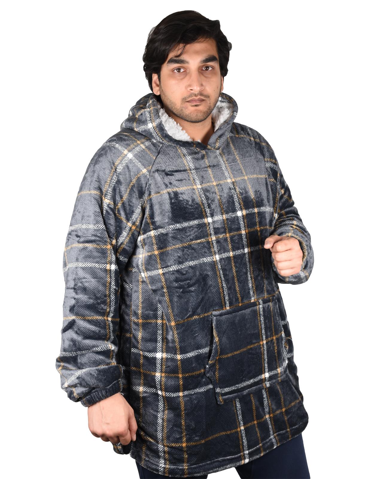 Hoodie Blanket Adult Oversized Sweatshirt Sherpa Fleece Big Hooded Ultra Plush - Picture 95 of 353
