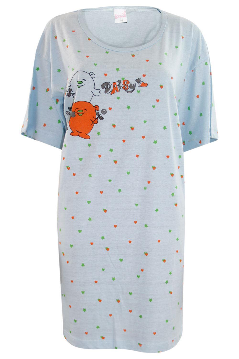 5 Pack Nightdress Nightie Women Cotton Ladies Short Sleeve Nightshirt Nightwear - Picture 56 of 59